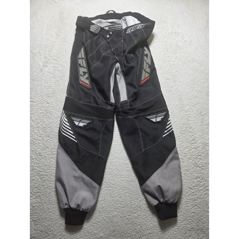 FLY RACING 303 Race Pants MOTORCYCLE size 32x27 BLACK MX ATV Adjustable